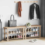 vidaXL 2-in-1 Schuhbank 2 Stk. Massivholz Tanne