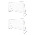 vidaXL Fußball-Tornetze 2 Stück 240 x 90 x 150 cm Stahl