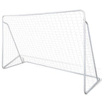vidaXL Fußball-Tornetze 2 Stück 240 x 90 x 150 cm Stahl
