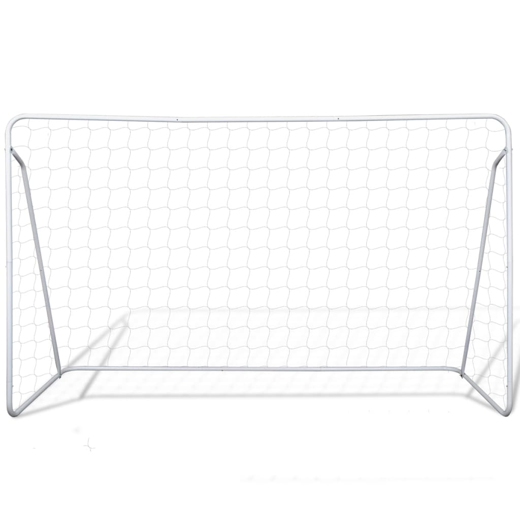 vidaXL Fußball-Tornetze 2 Stück 240 x 90 x 150 cm Stahl