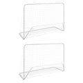 vidaXL Fußballtore 2 Stk. mit Netzen 182×61×122 cm Stahl Weiß
