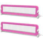 vidaXL Kleinkind Bettschutzgitter 2 Stück Rosa 150 x 42 cm