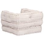 vidaXL 1-Sitzer Modularer Pouf Beige Stoff