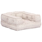 vidaXL 1-Sitzer Modularer Pouf Beige Stoff
