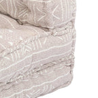vidaXL 1-Sitzer Modularer Pouf Beige Stoff
