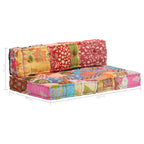 vidaXL Pouf Patchwork Stoff