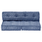 vidaXL Pouf Indigo Stoff