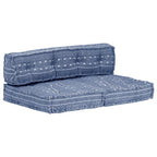 vidaXL Pouf Indigo Stoff