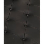 vidaXL Fliegersessel Schwarz Echtleder