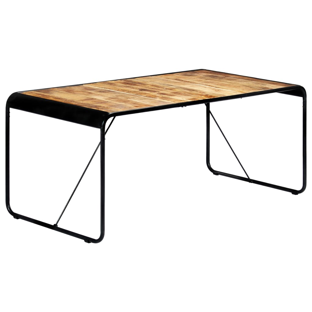 vidaXL Esstisch 160x80x75 cm Raues Mangoholz