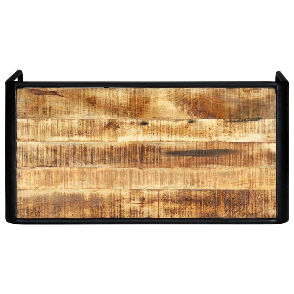 vidaXL Esstisch 118×60×76 cm Raues Massivholz Mango