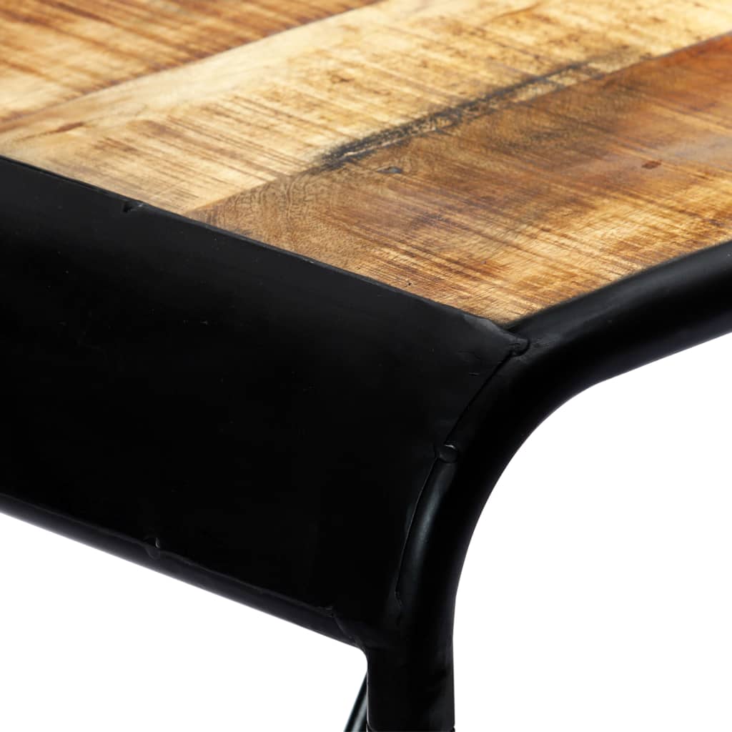 vidaXL Esstisch 118×60×76 cm Raues Massivholz Mango