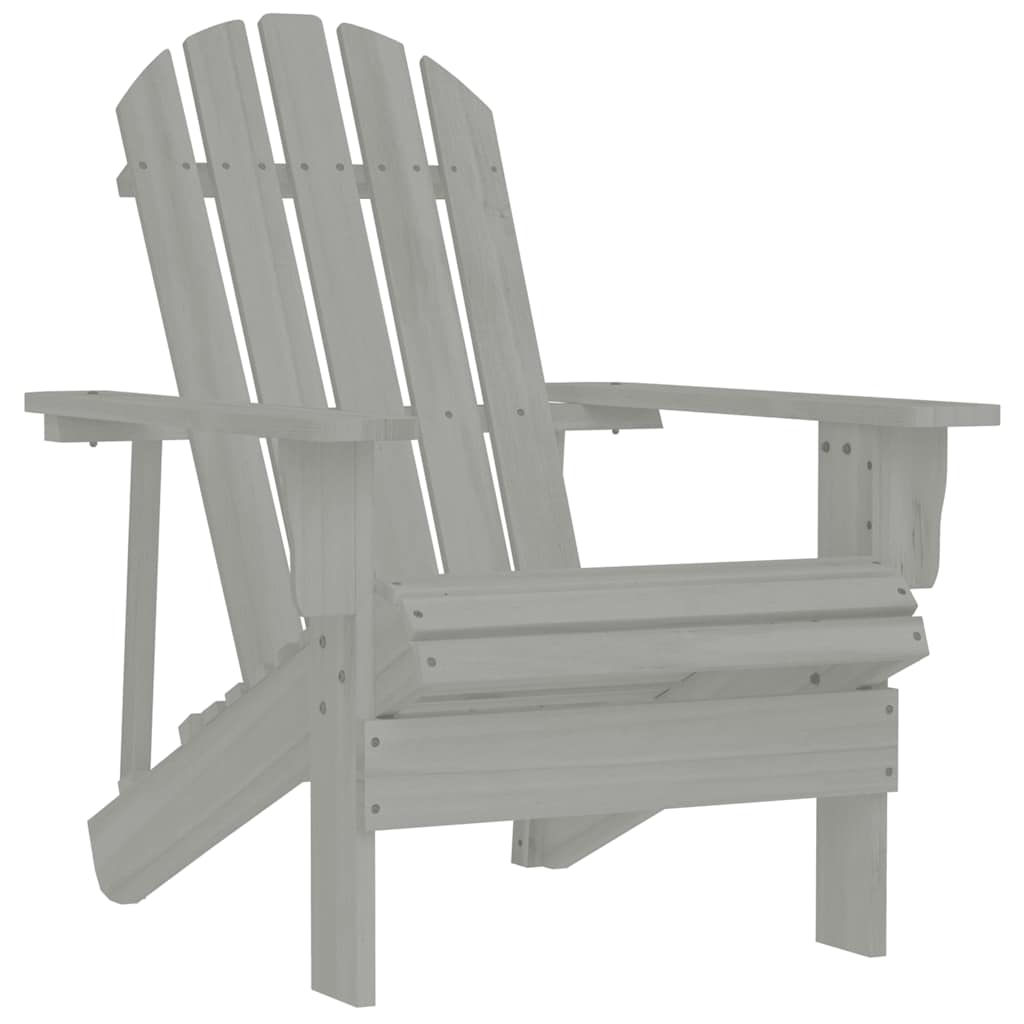 vidaXL Gartenstuhl Holz Grau