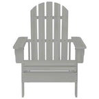 vidaXL Gartenstuhl Holz Grau
