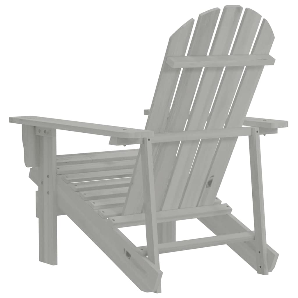 vidaXL Gartenstuhl Holz Grau
