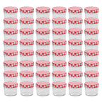 vidaXL Marmeladengläser mit Weißen/Roten Deckeln 48 Stk. 110 ml
