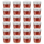 vidaXL Marmeladengläser mit Silbernen Deckeln 24 Stk. 110 ml