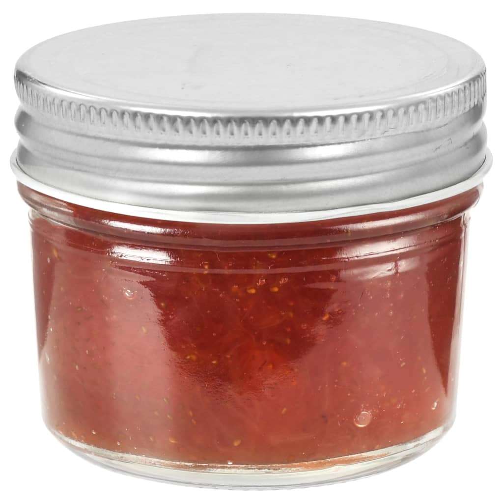vidaXL Marmeladengläser mit Silbernen Deckeln 96 Stk. 110 ml