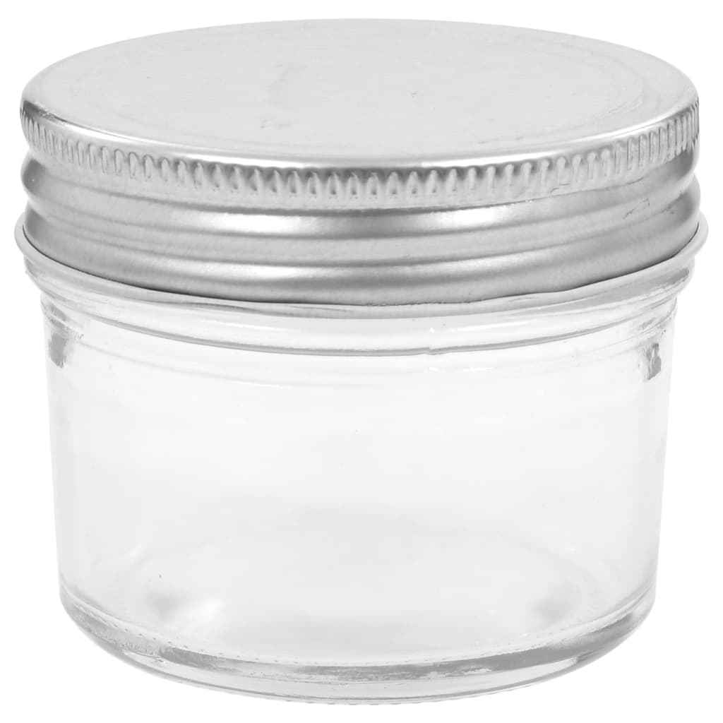 vidaXL Marmeladengläser mit Silbernen Deckeln 96 Stk. 110 ml