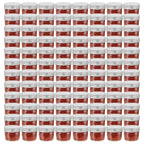 vidaXL Marmeladengläser mit Silbernen Deckeln 96 Stk. 110 ml