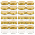 vidaXL Marmeladengläser mit goldenen Deckeln 24 Stk. 110 ml