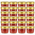 vidaXL Marmeladengläser mit goldenen Deckeln 24 Stk. 110 ml