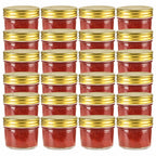 vidaXL Marmeladengläser mit goldenen Deckeln 24 Stk. 110 ml