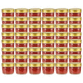 vidaXL Marmeladengläser mit goldenem Deckel 48 Stk. 110 ml