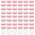 vidaXL Marmeladengläser mit Weißem/Rotem Deckel 48 Stk. 230 ml