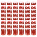 vidaXL Marmeladengläser mit Weißem/Rotem Deckel 48 Stk. 230 ml