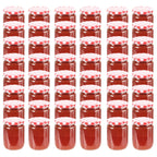 vidaXL Marmeladengläser mit Weißem/Rotem Deckel 48 Stk. 230 ml