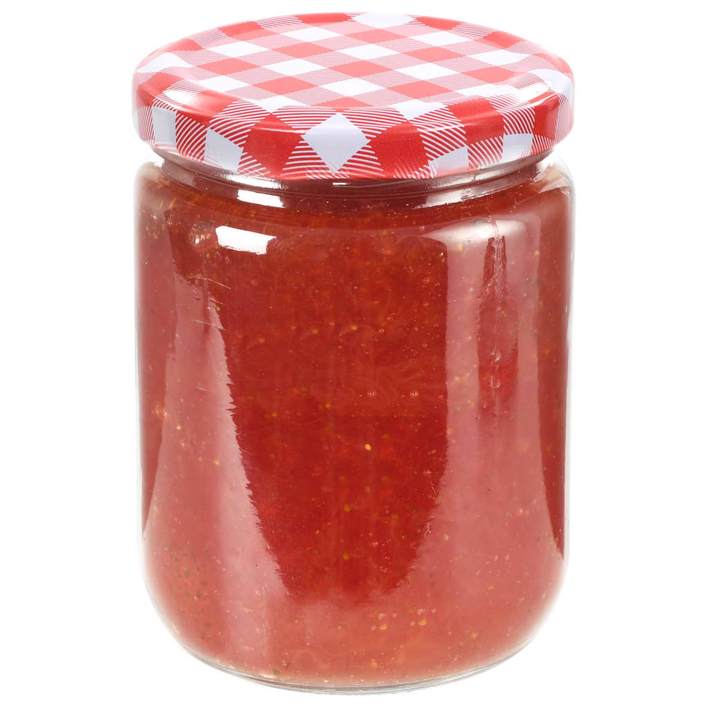 vidaXL Marmeladengläser mit Weißem/Rotem Deckel 96 Stk. 230 ml