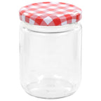 vidaXL Marmeladengläser mit Weißem/Rotem Deckel 96 Stk. 230 ml