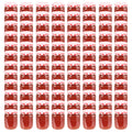 vidaXL Marmeladengläser mit Weißem/Rotem Deckel 96 Stk. 230 ml