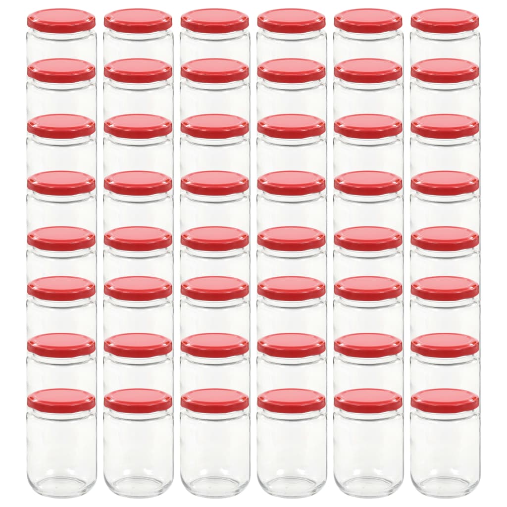 vidaXL Marmeladengläser mit Rotem Deckel 48 Stk. 230 ml