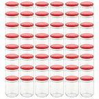 vidaXL Marmeladengläser mit Rotem Deckel 48 Stk. 230 ml