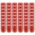 vidaXL Marmeladengläser mit Rotem Deckel 48 Stk. 230 ml