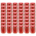 vidaXL Marmeladengläser mit Rotem Deckel 48 Stk. 230 ml