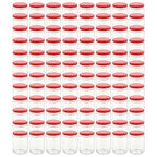 vidaXL Marmeladengläser mit Rotem Deckel 96 Stk. 230 ml