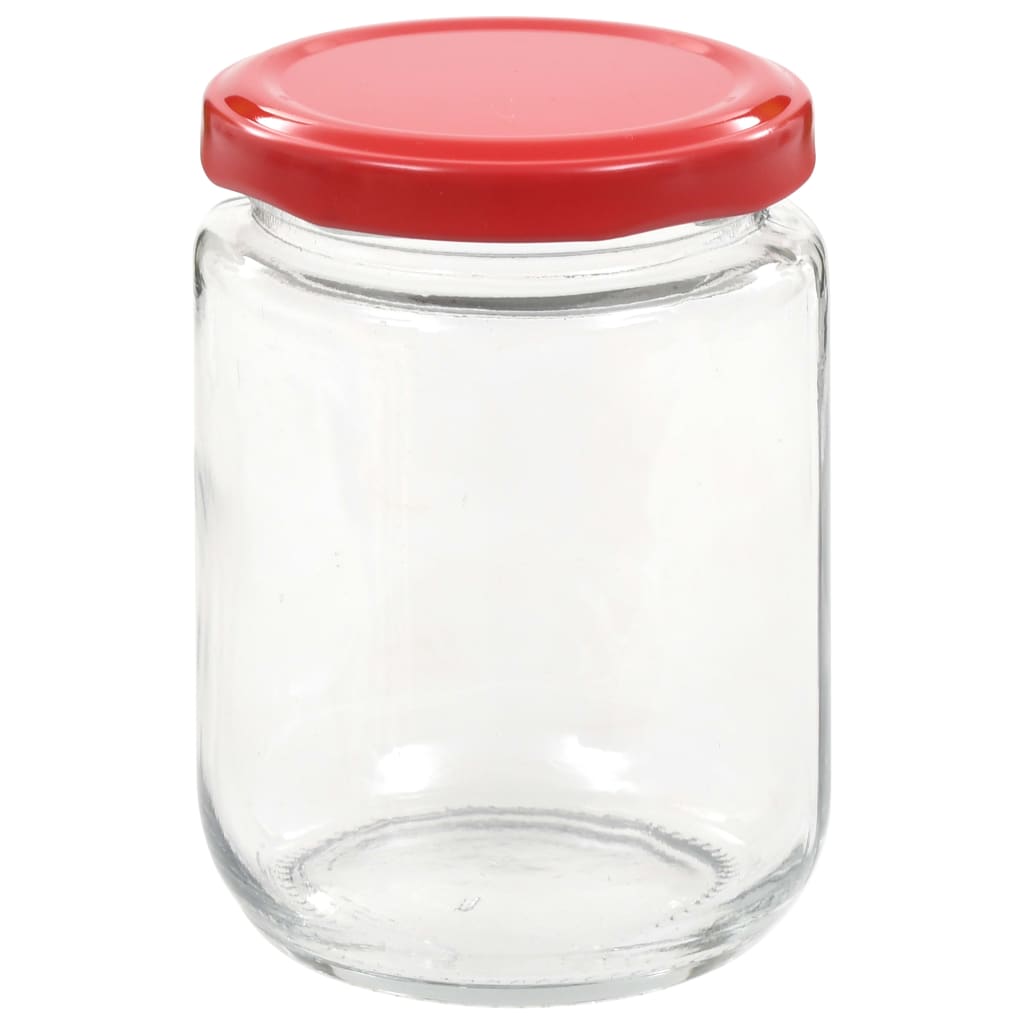 vidaXL Marmeladengläser mit Rotem Deckel 96 Stk. 230 ml