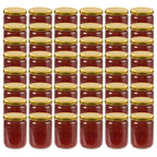 vidaXL Marmeladengläser mit Goldenem Deckel 48 Stk. 230 ml
