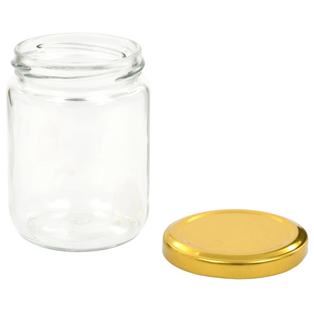vidaXL Marmeladengläser mit Goldenem Deckel 96 Stk. 230 ml