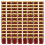 vidaXL Marmeladengläser mit Goldenem Deckel 96 Stk. 230 ml