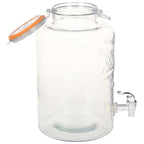 vidaXL Wasserspender XXL mit Zapfhahn Transparent 8 L Glas