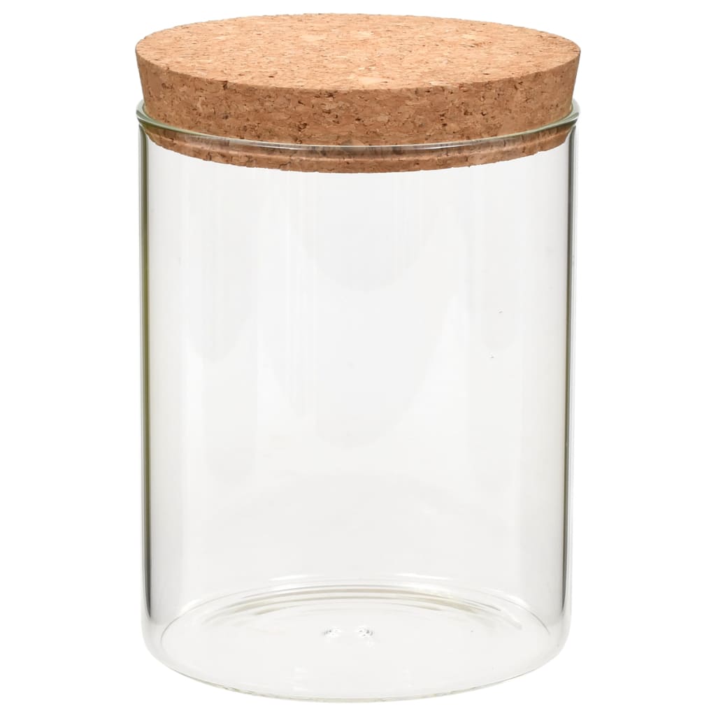 vidaXL Vorratsgläser mit Korkdeckel 6 Stk. 650 ml