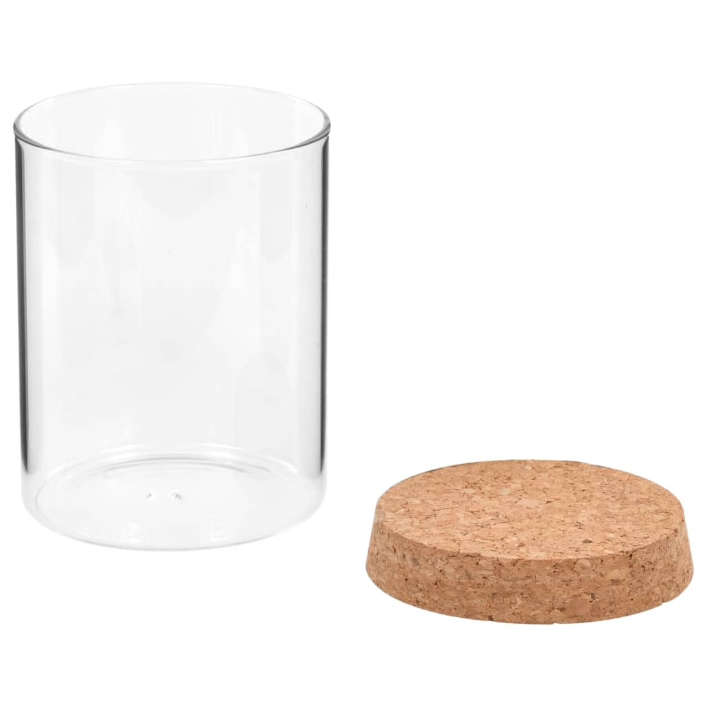 vidaXL Vorratsgläser mit Korkdeckel 6 Stk. 650 ml