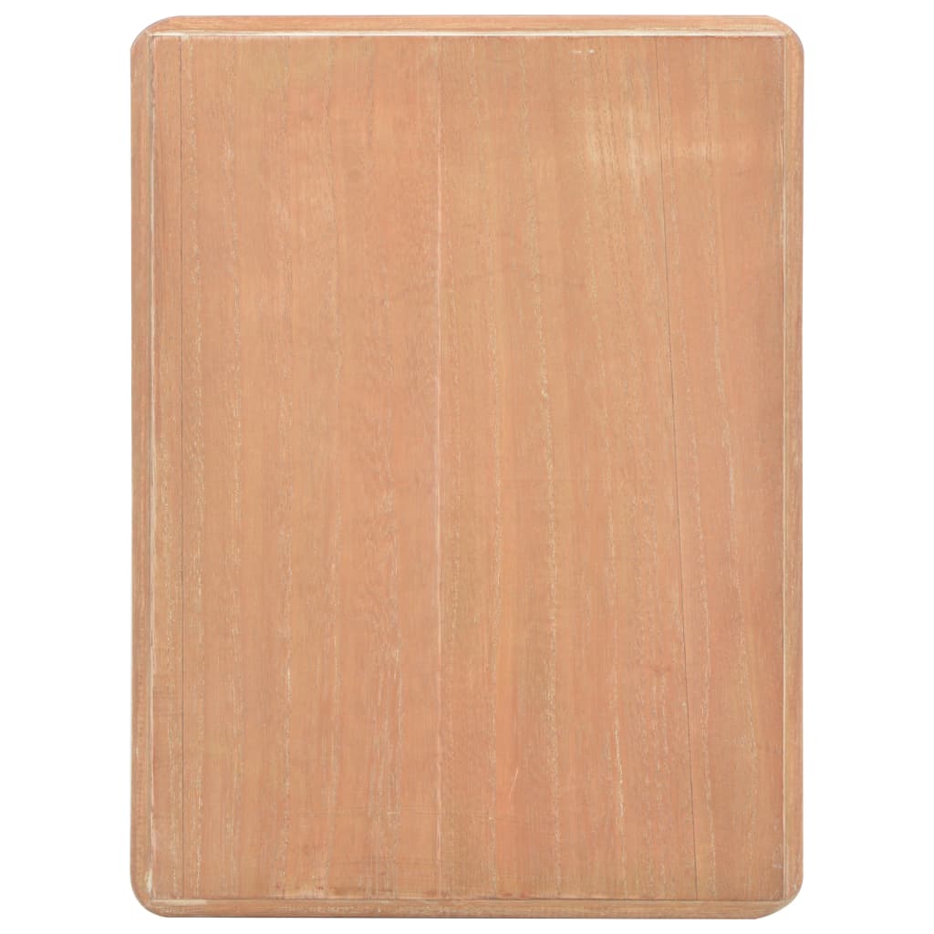 vidaXL Nachttisch Weiß und Braun 40 x 30 x 50 cm Kiefernholz Massiv