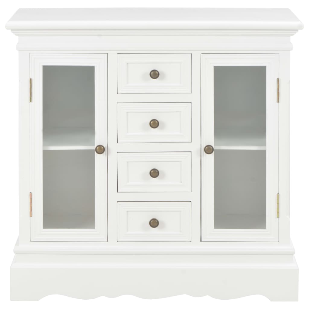 vidaXL Sideboard Weiß 70x28x70 cm Massivholz Kiefer