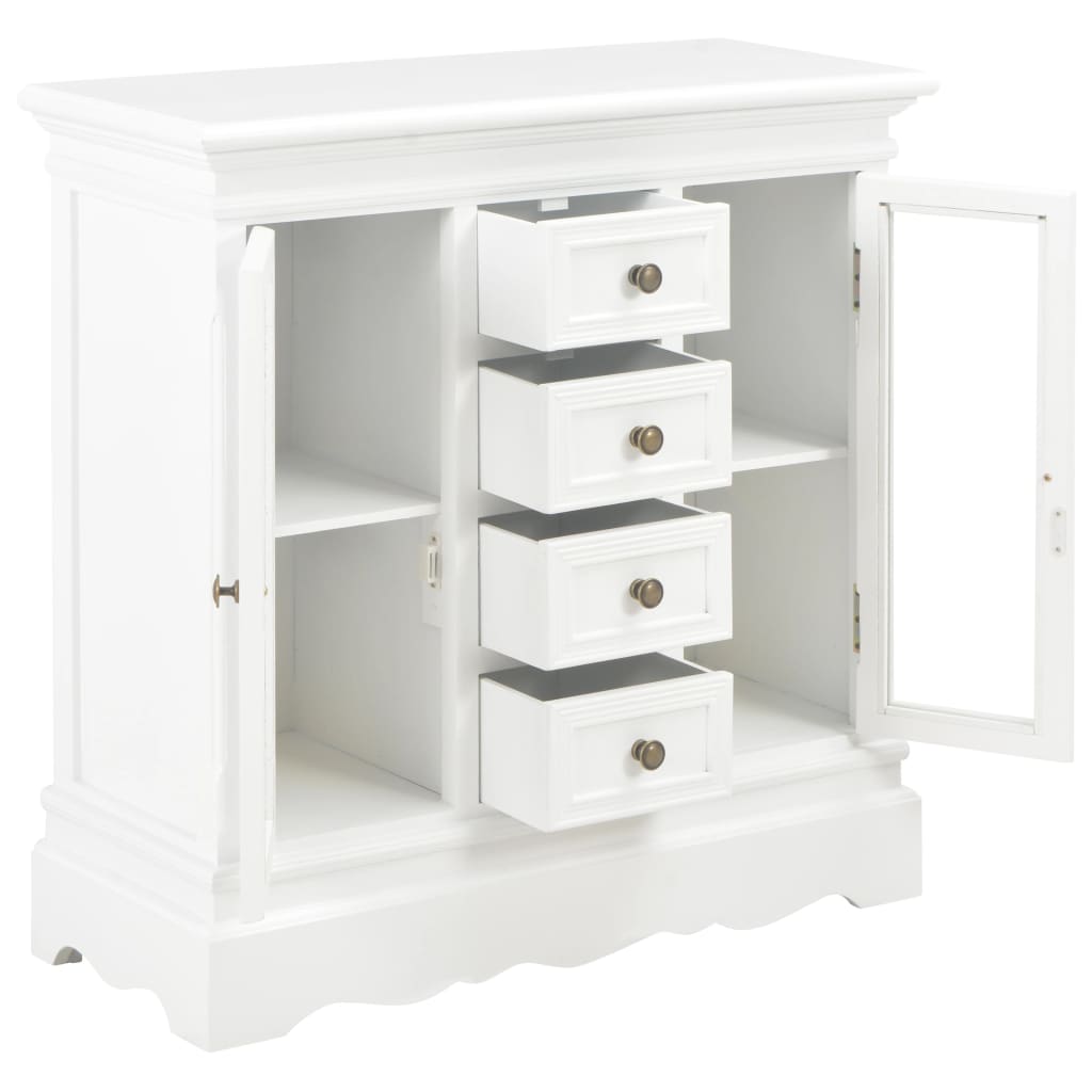 vidaXL Sideboard Weiß 70x28x70 cm Massivholz Kiefer