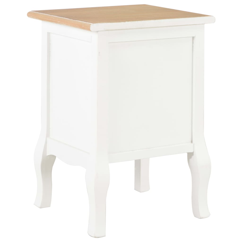 vidaXL Nachttische 2 Stk. Weiß 35x30x49 cm MDF